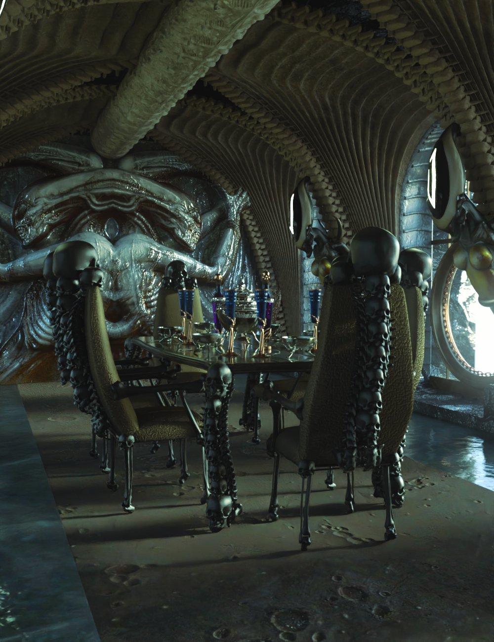 Xenoprime Dining Room by: PerspectX, 3D Models by Daz 3D