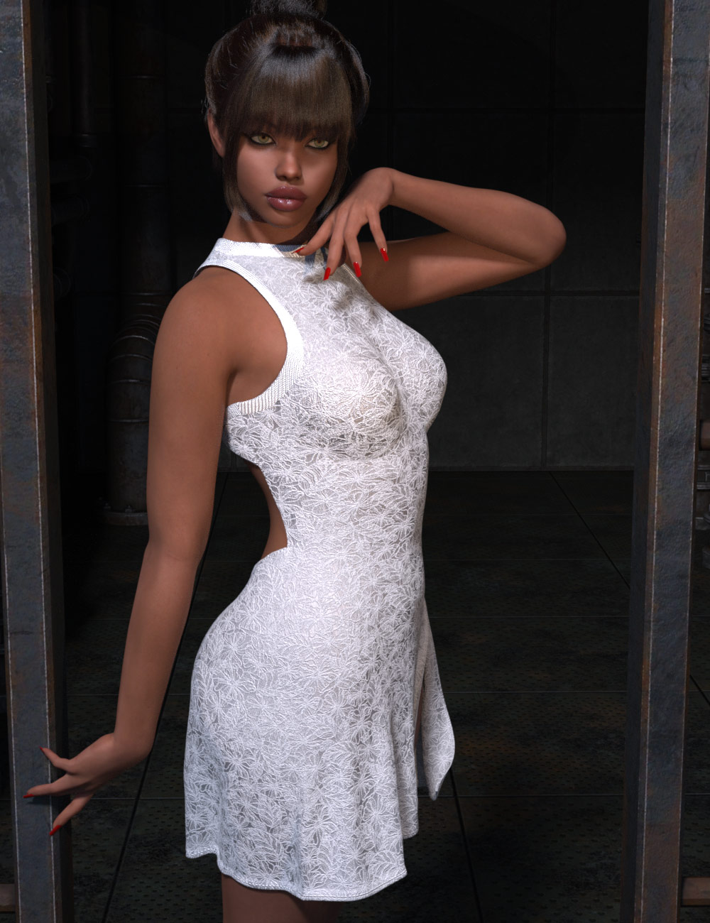 Fashion dForce Zabella Dress Add-On by: ArtOfDreams, 3D Models by Daz 3D