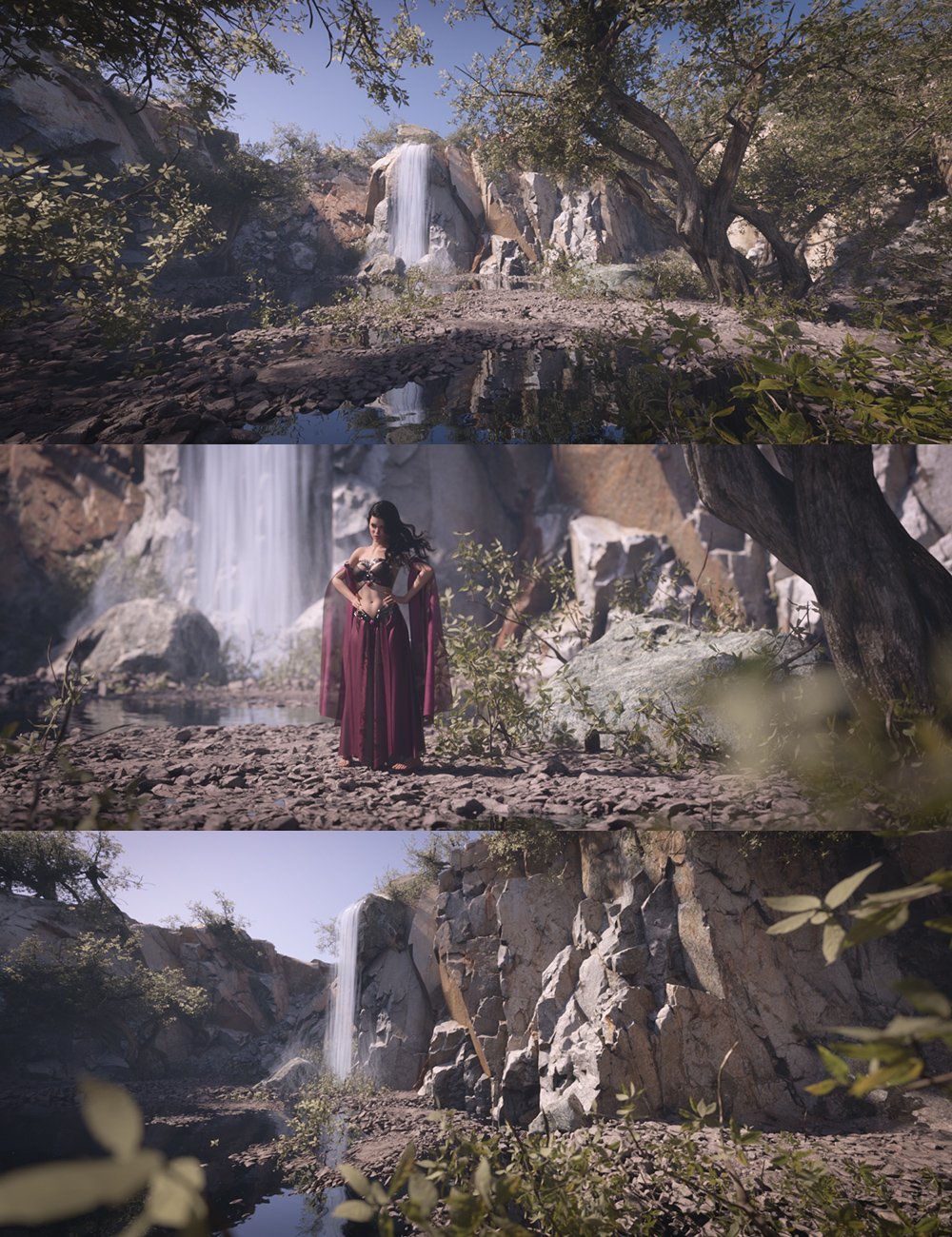 Hidden Waterfall by: Dreamlight, 3D Models by Daz 3D
