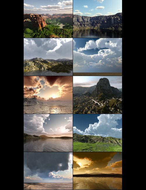 Bryce Pro Cloudscapes 2 by: David Brinnen, 3D Models by Daz 3D