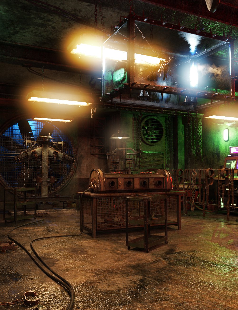 XI Trap Room by: Xivon, 3D Models by Daz 3D