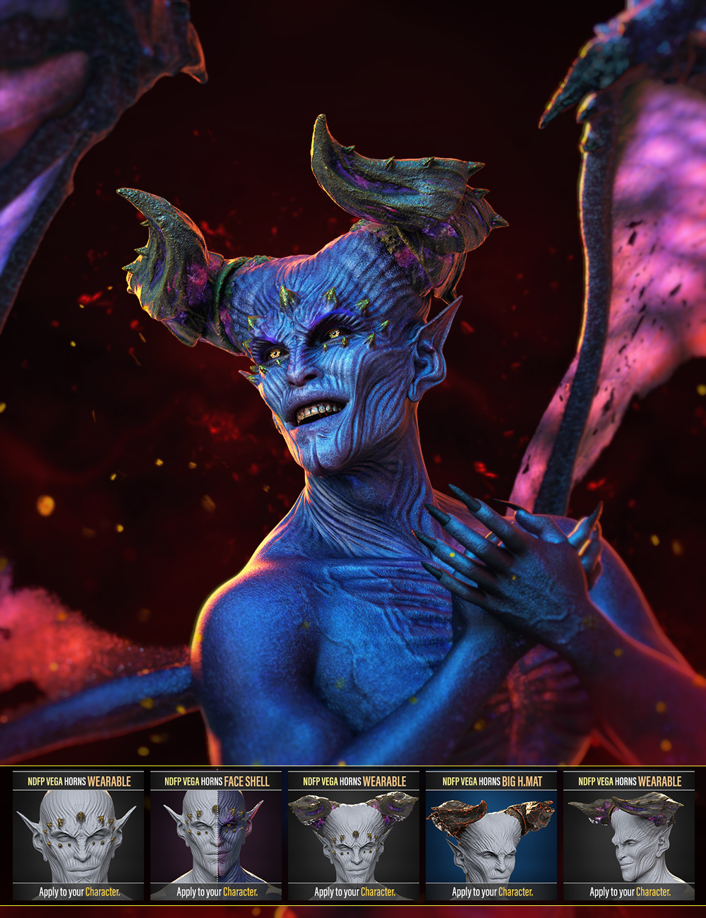 NDFP Vega Horns for Genesis 9