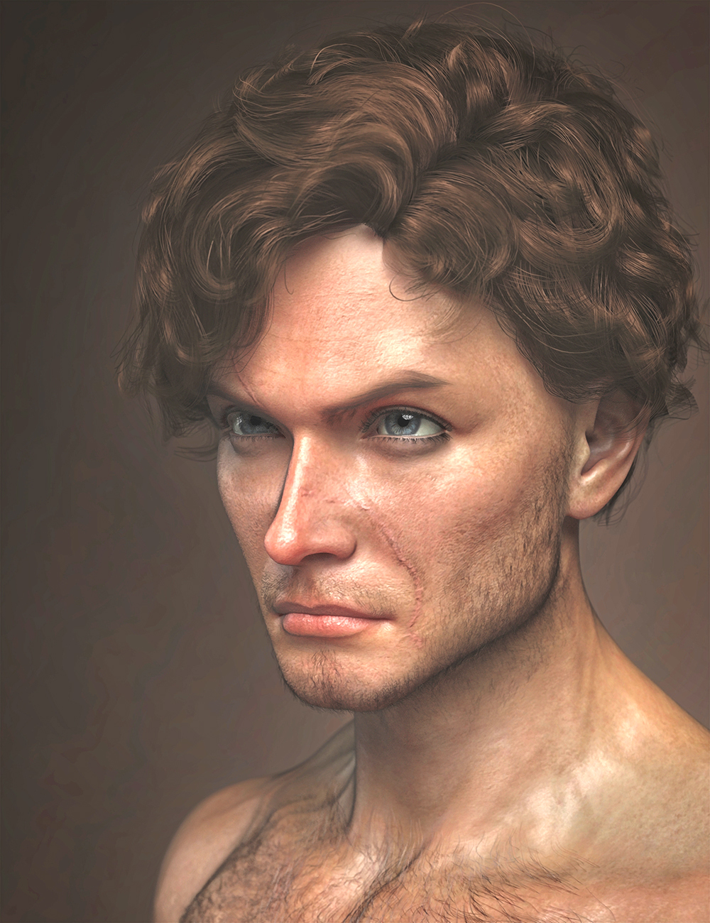 FN Short Curls for Genesis 9 by: Feng, 3D Models by Daz 3D