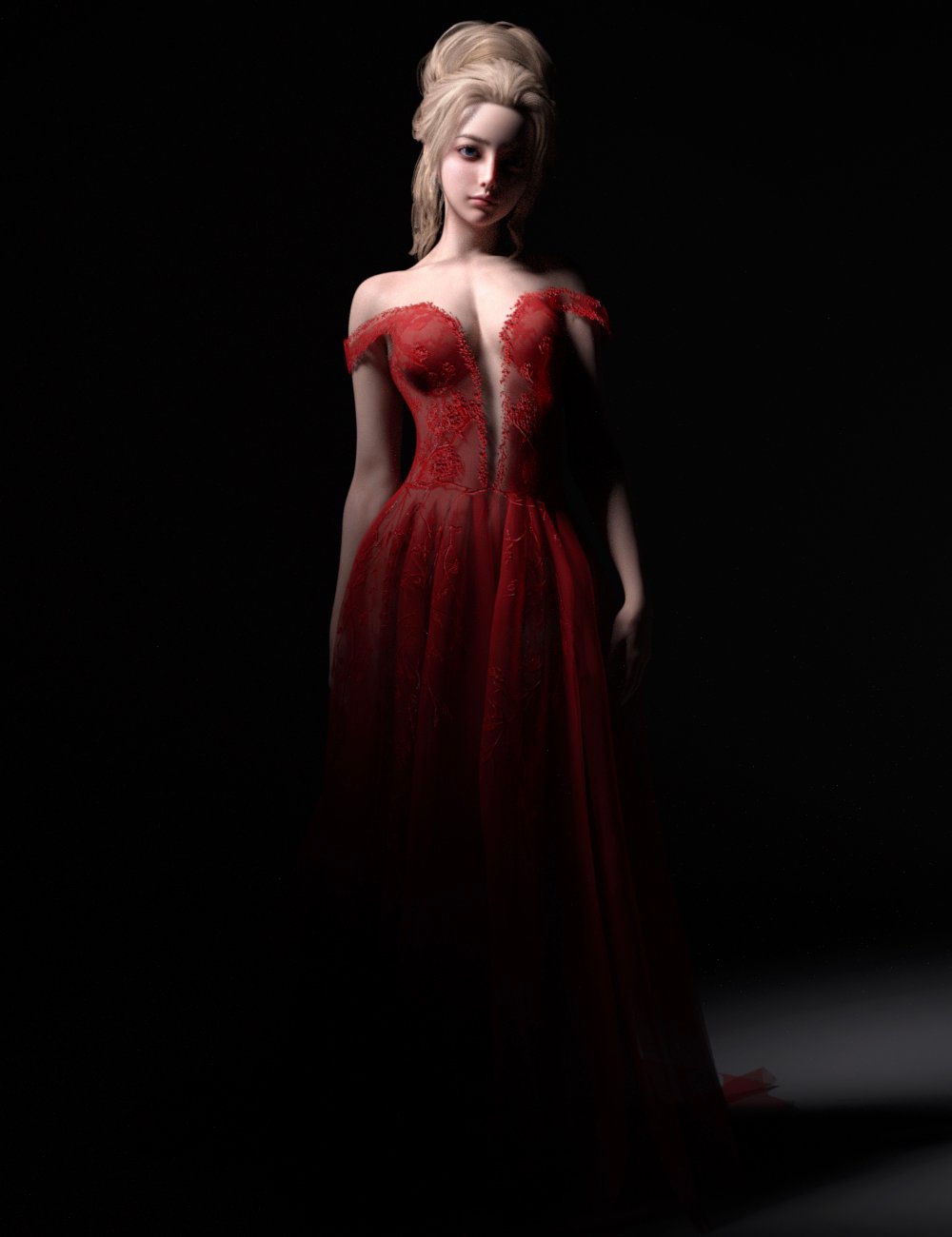 dForce KuJ Summer Lace Dress For Genesis 9