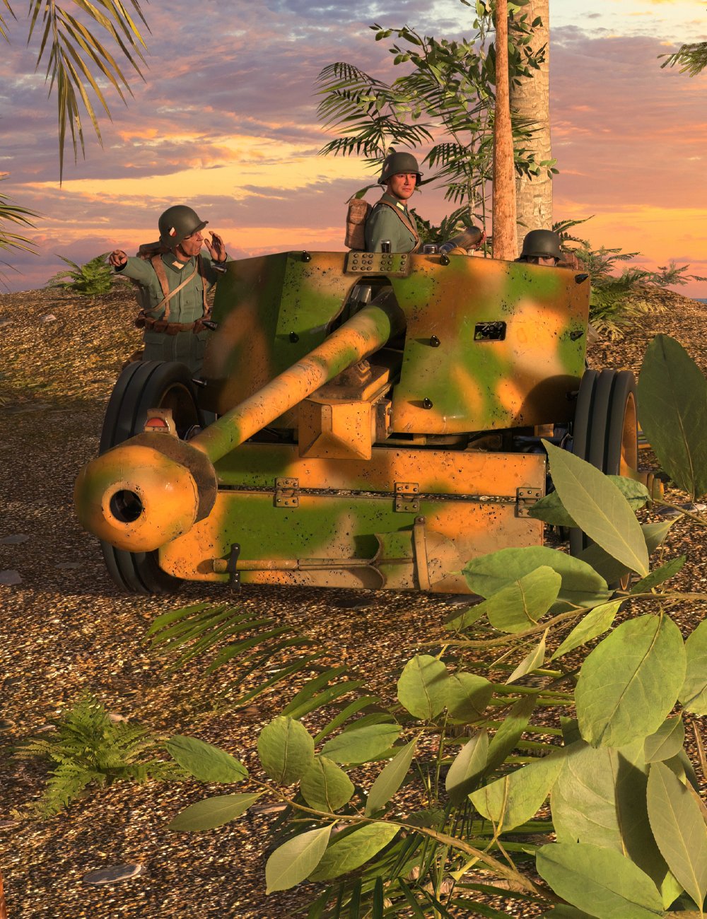Antitank Cannon by: Cybertenko, 3D Models by Daz 3D
