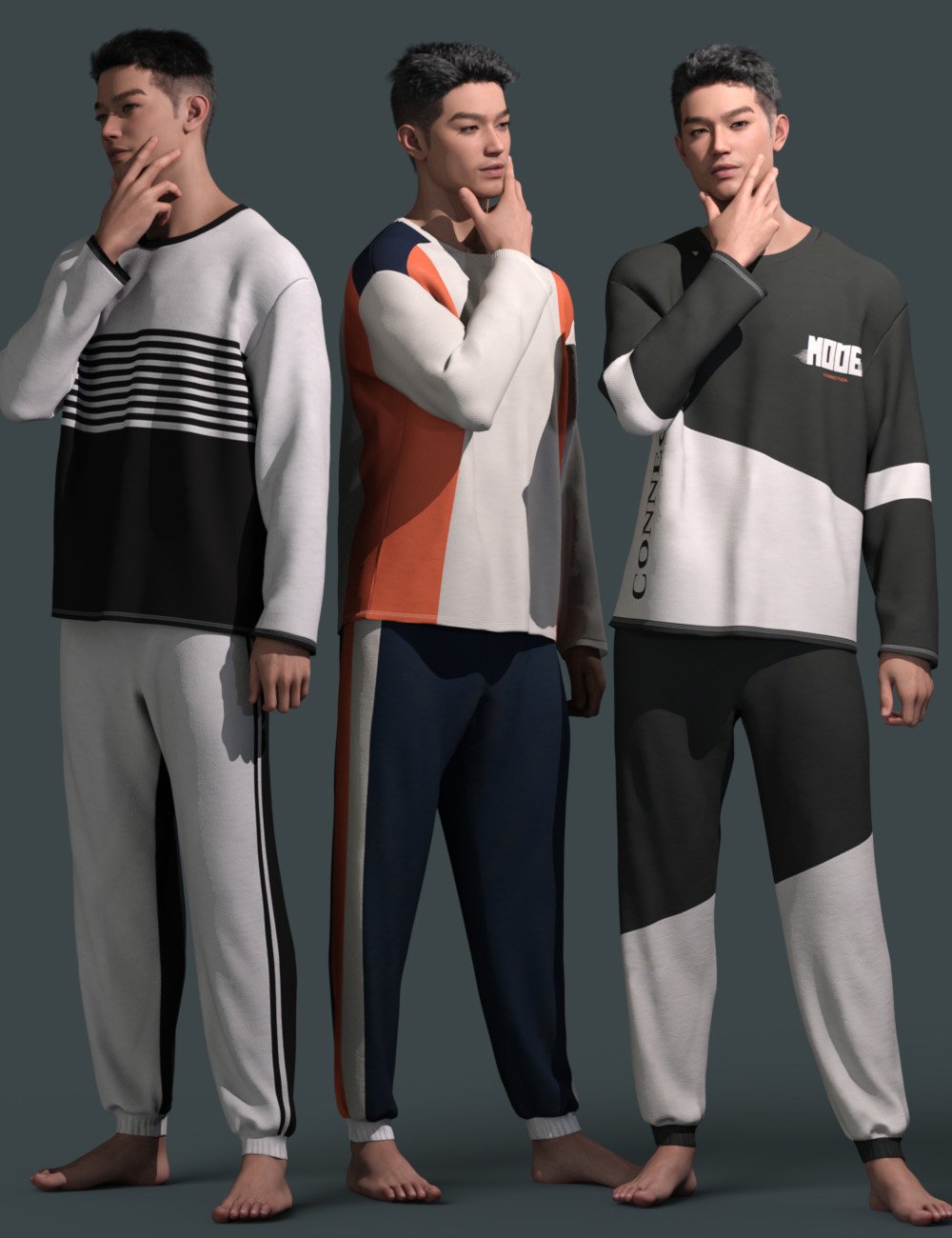 CHB Essential Sweatsuit Add-on by: Cherubit, 3D Models by Daz 3D