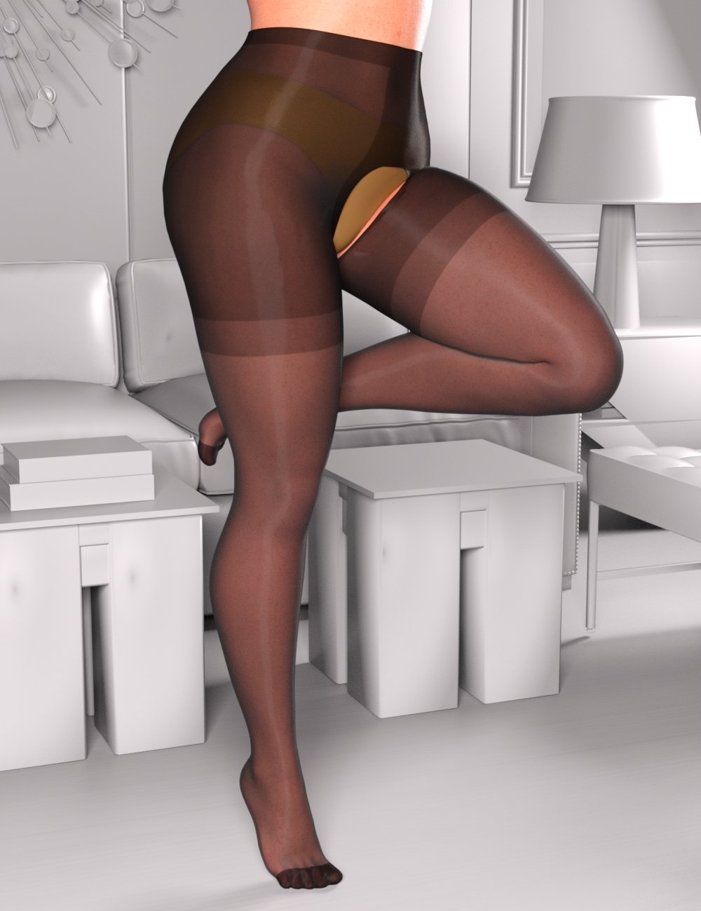 dForce OCL Pantyhose for Genesis 9 by: chungdan, 3D Models by Daz 3D