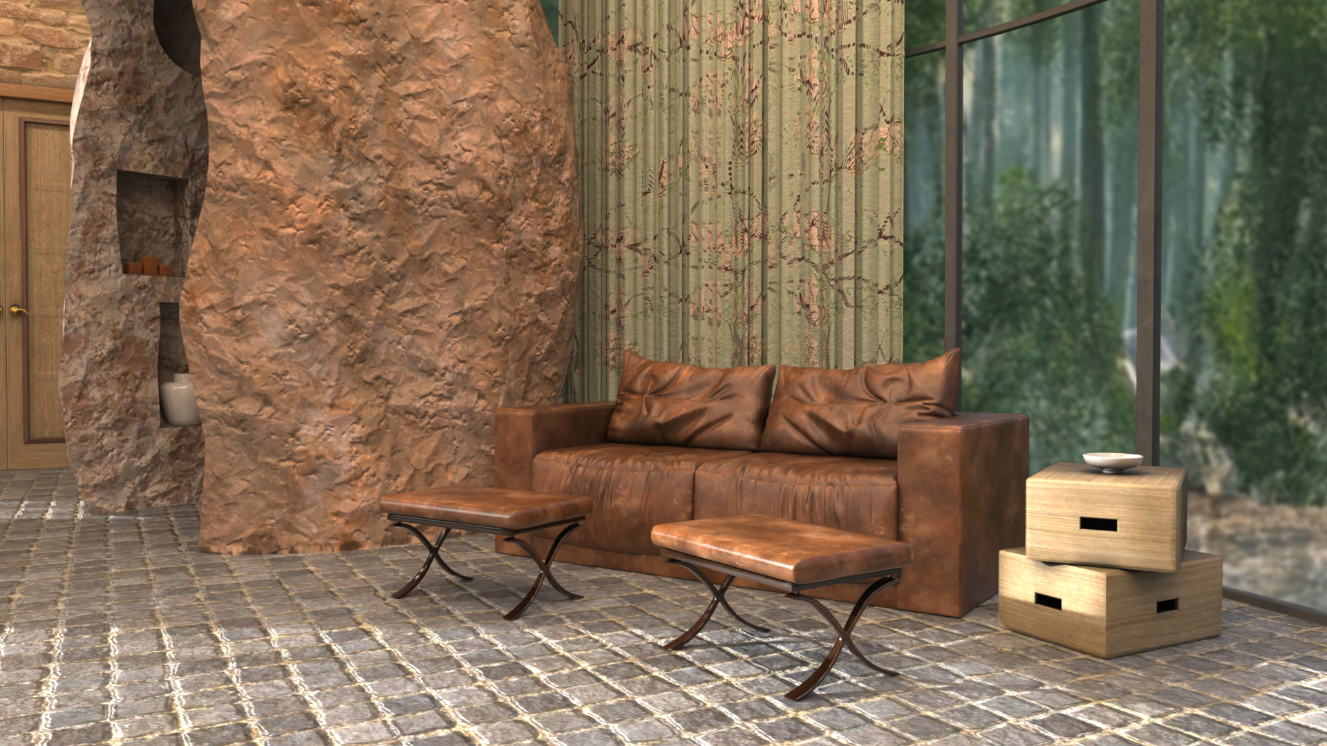 High Stone Living Room