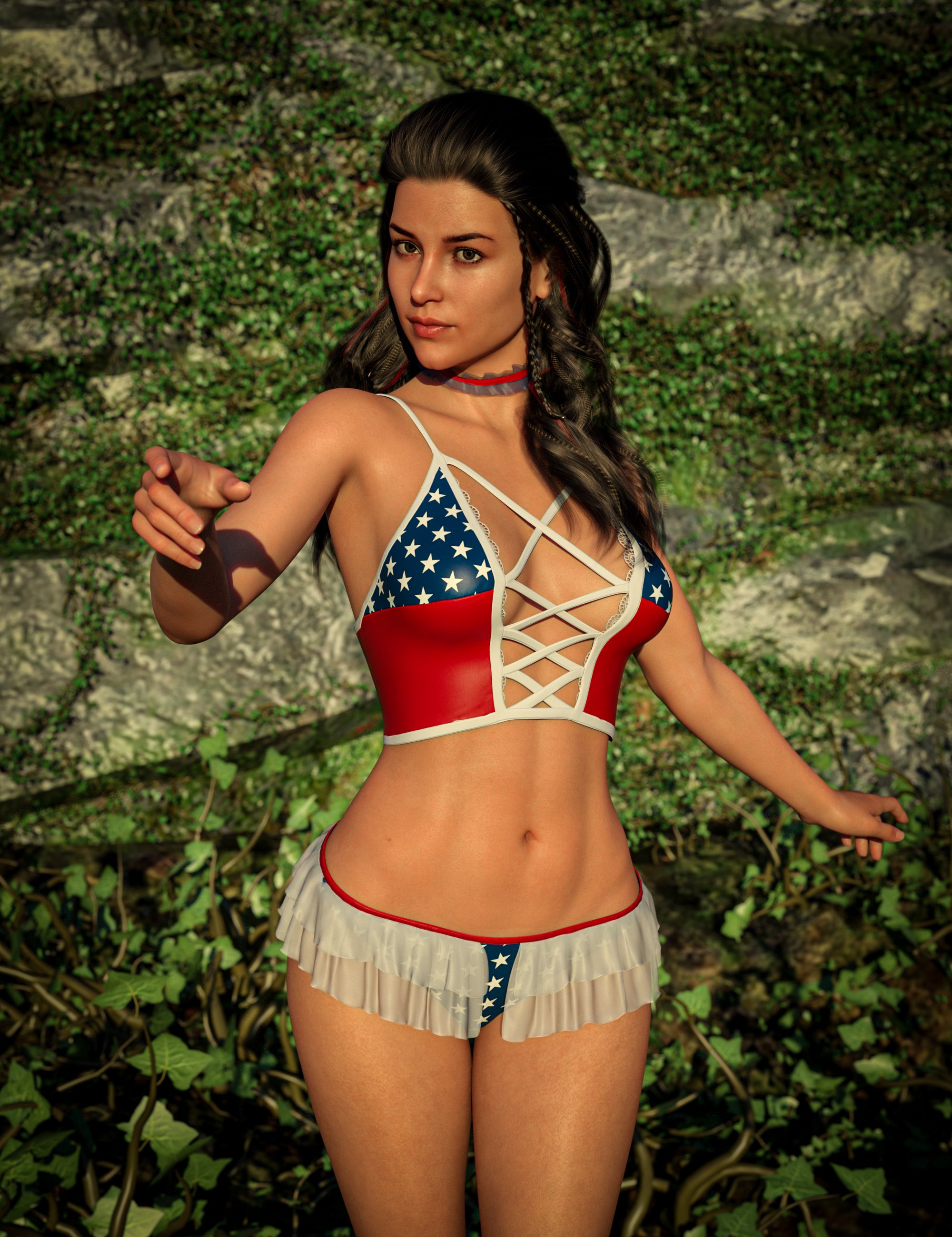 dForce AH Moo Chic Outfit For Genesis 9, 8 and 8.1 Female dForce AH Moo Chic Outfit For Genesis 9, 8 and 8.1 Female