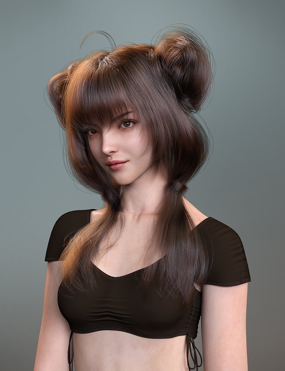 dForce Ethie Hair for Genesis 9 by: Magic Brush, 3D Models by Daz 3D