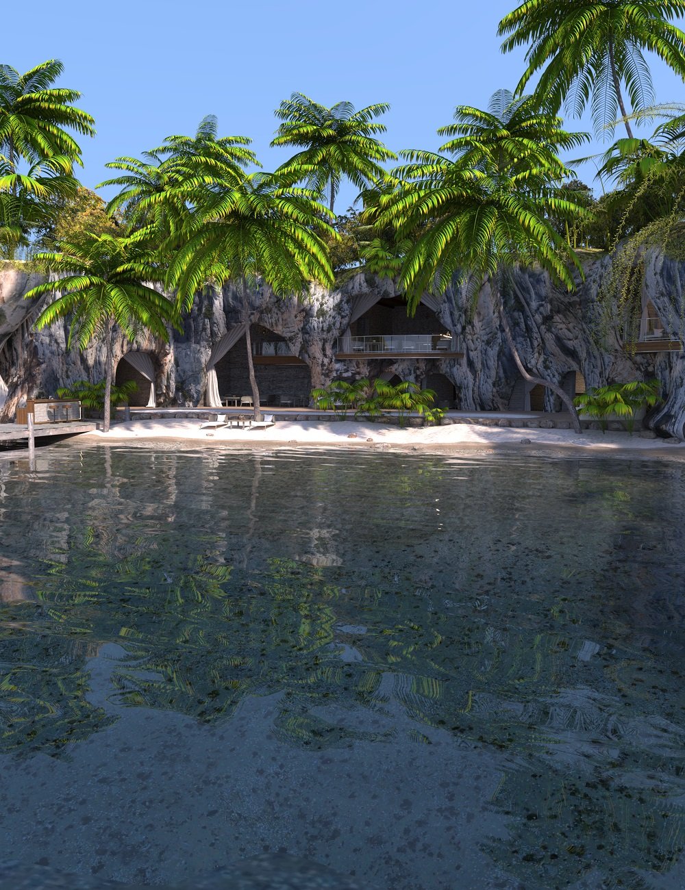 PW Beach Cave Bar by: PW Productions, 3D Models by Daz 3D