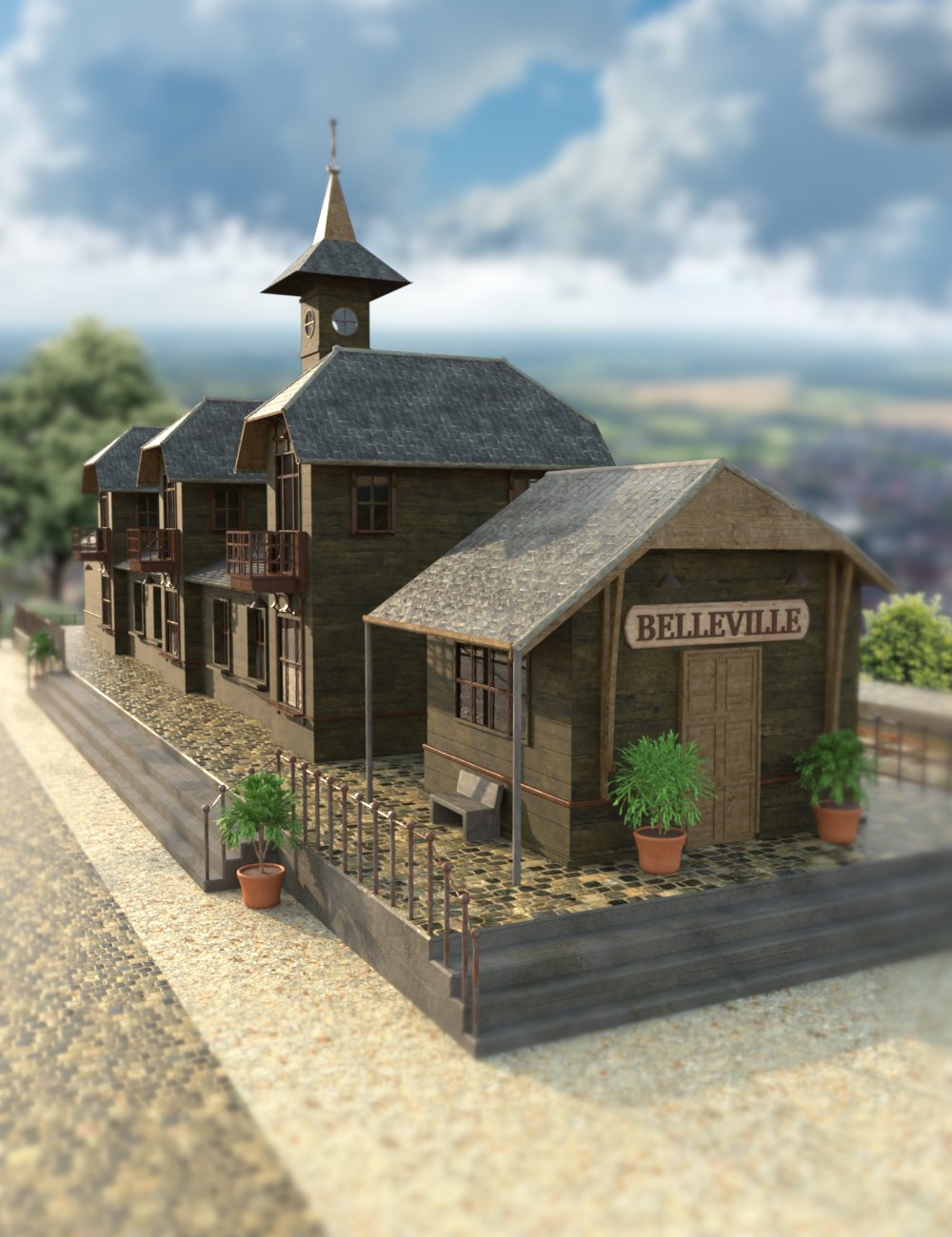 Belleville Station - Blue Angel by: Fantasyart3D, 3D Models by Daz 3D