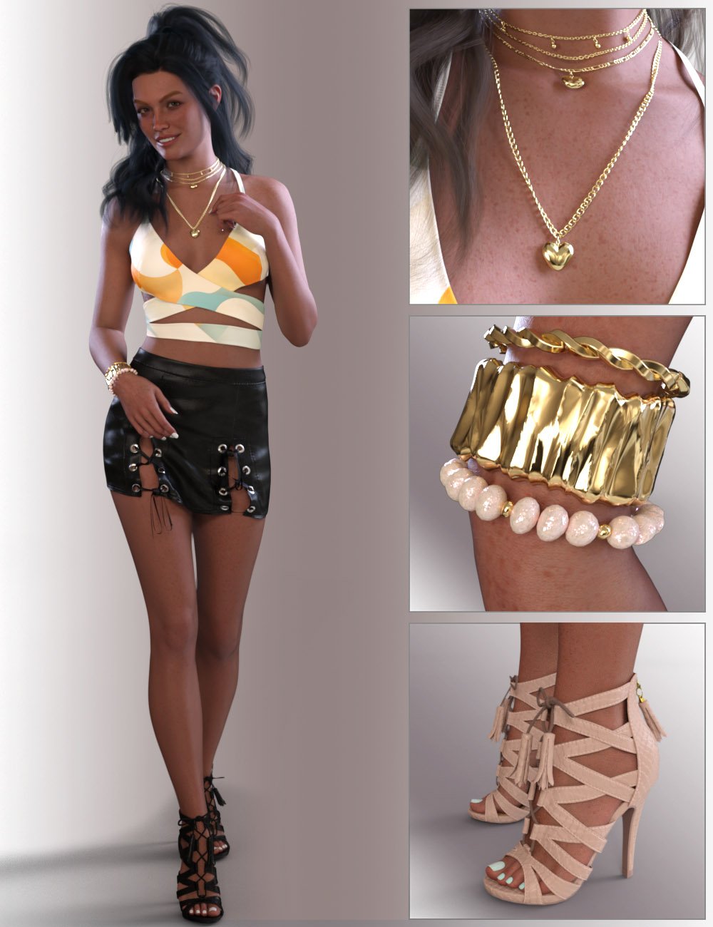 dForce Olissia Outfit for Genesis 9 Feminine dForce Olissia Outfit for Genesis 9 Feminine