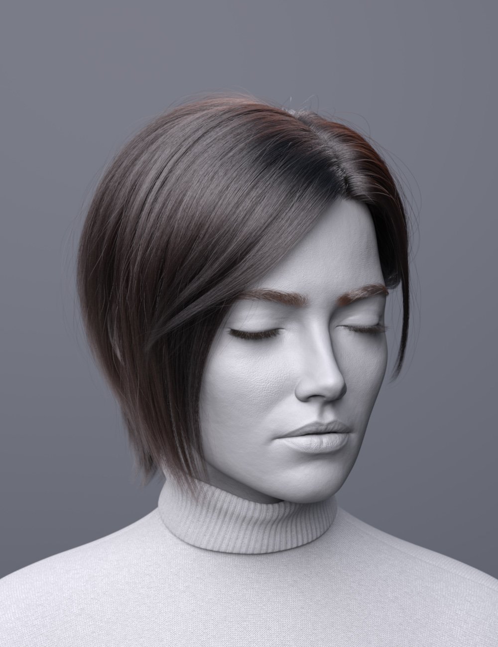 dForce FV Noir Bob Hair for Genesis 9 by: ForlornVoid, 3D Models by Daz 3D