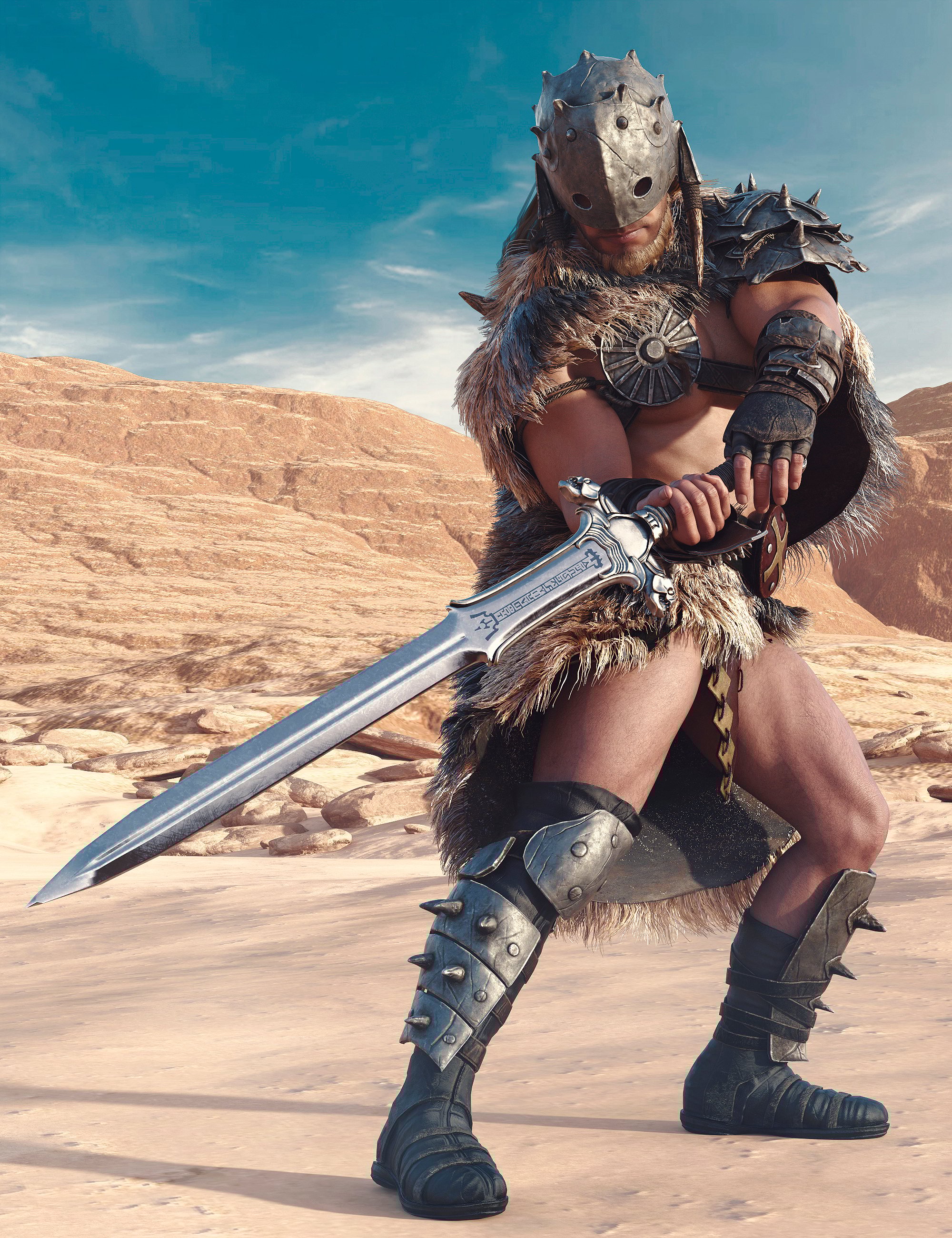 Fury Barbarian Weapons for Genesis 9 by: fjaa3d, 3D Models by Daz 3D