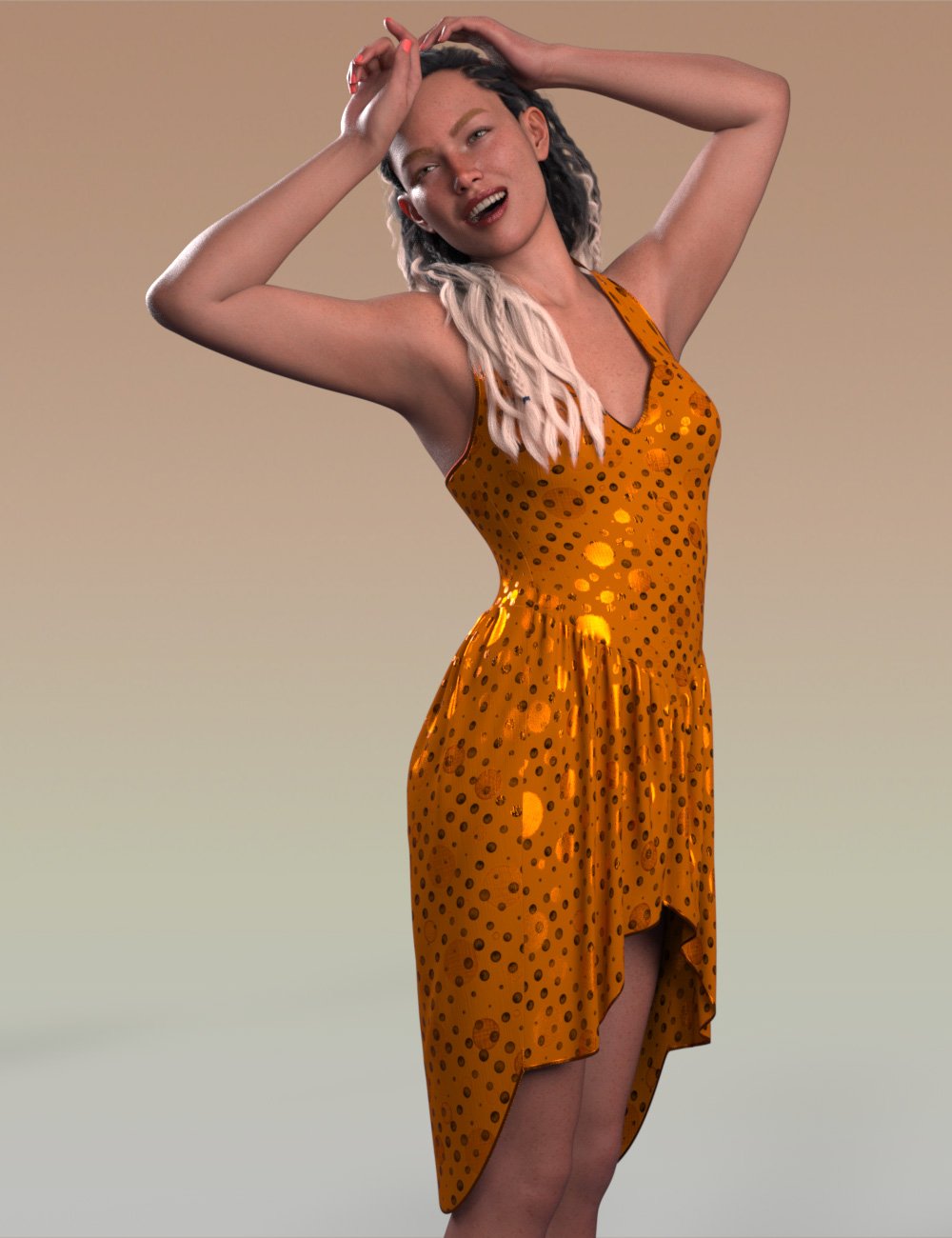 DNA Sandy - a dForce Sundress for Genesis 9 by: Donnena, 3D Models by Daz 3D