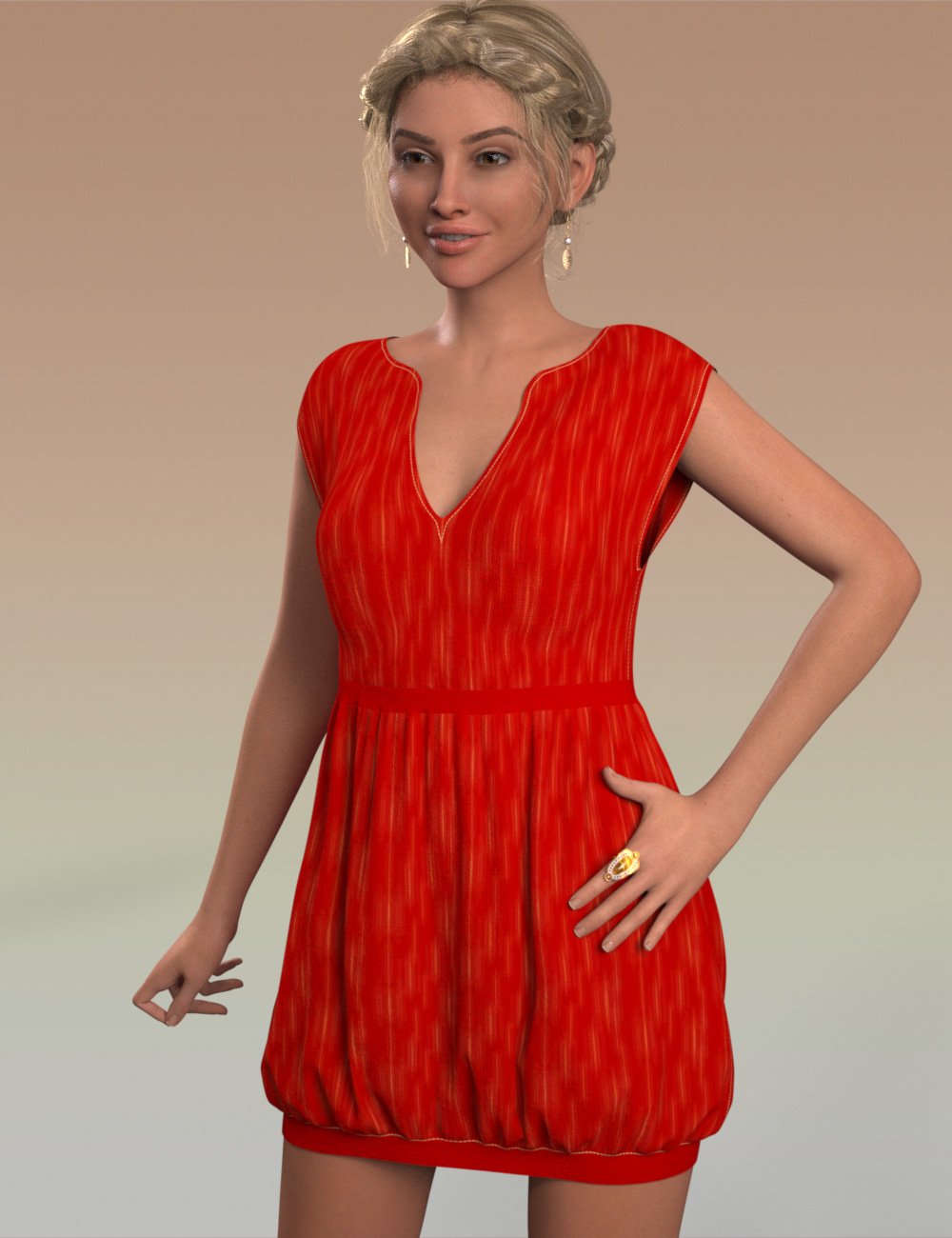 DNA Jane - dForce Bubble Skirt Mini for Genesis 9 by: Donnena, 3D Models by Daz 3D