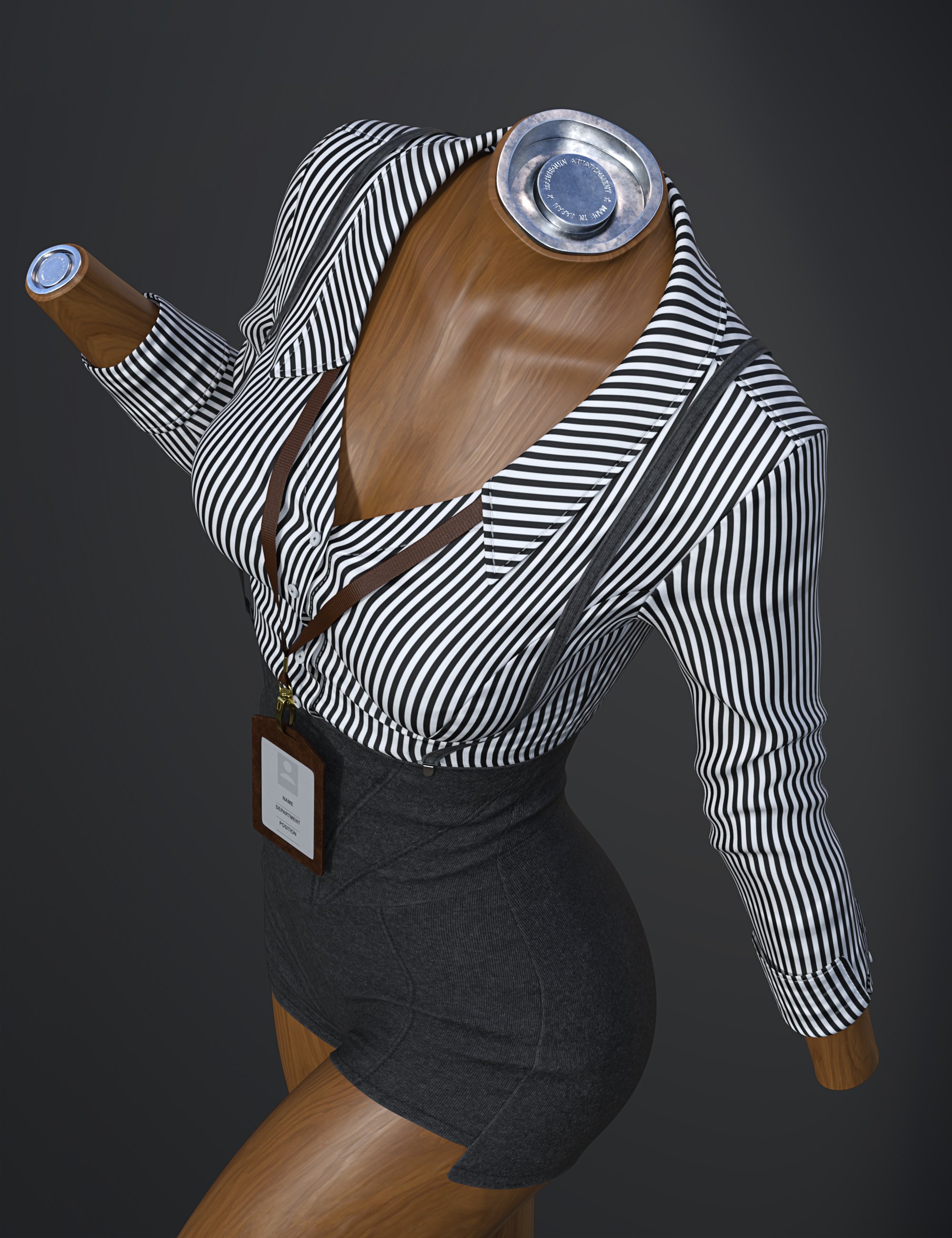 dForce SU Overalls for Genesis 9, 8.1, and 8 Female by: Sue Yee, 3D Models by Daz 3D