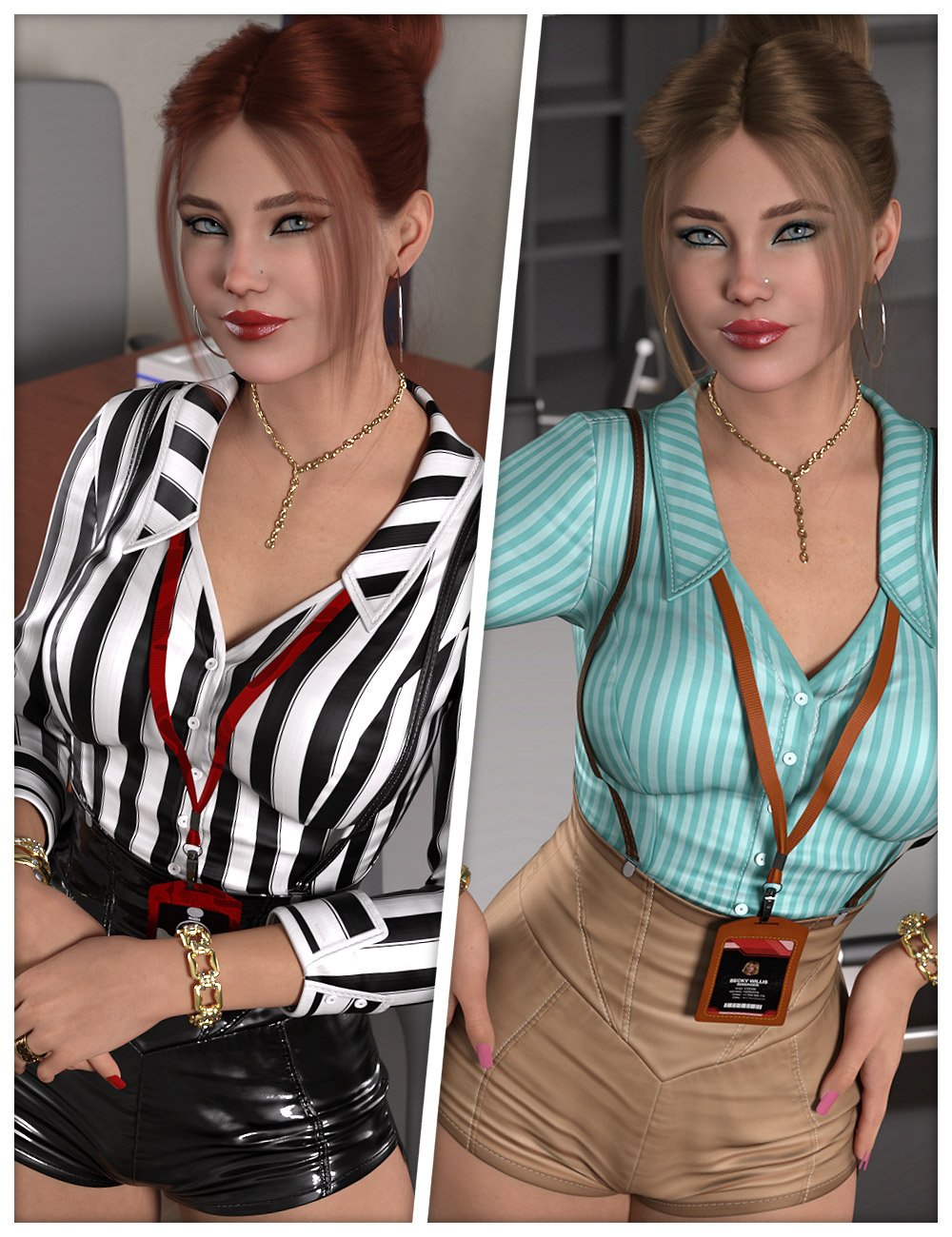 Fashionable Textures for dForce SU Overalls by: ShanasSoulmate, 3D Models by Daz 3D