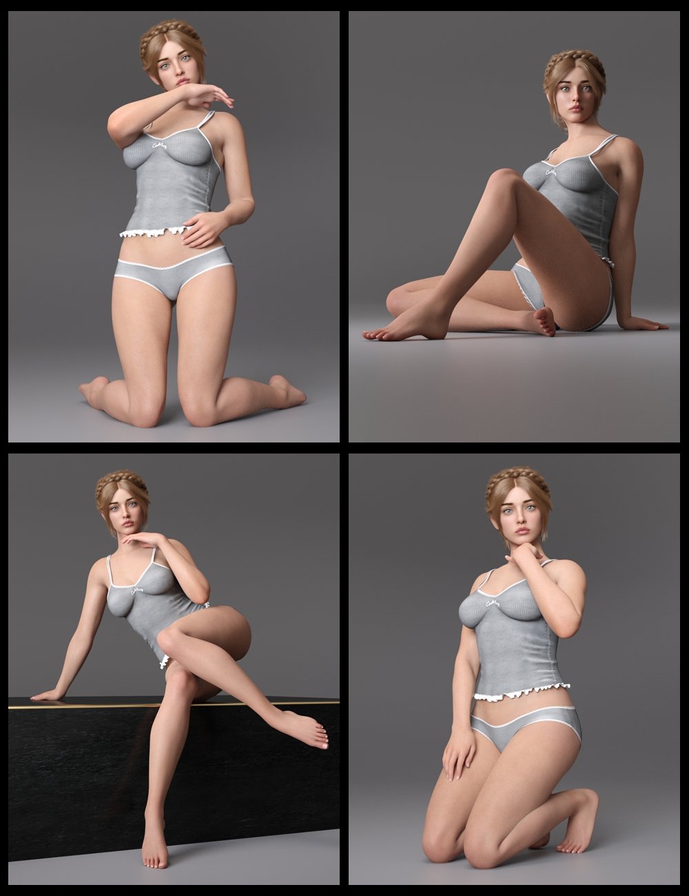 EG Lovely Poses 22 for Genesis 9 by: Ergou, 3D Models by Daz 3D