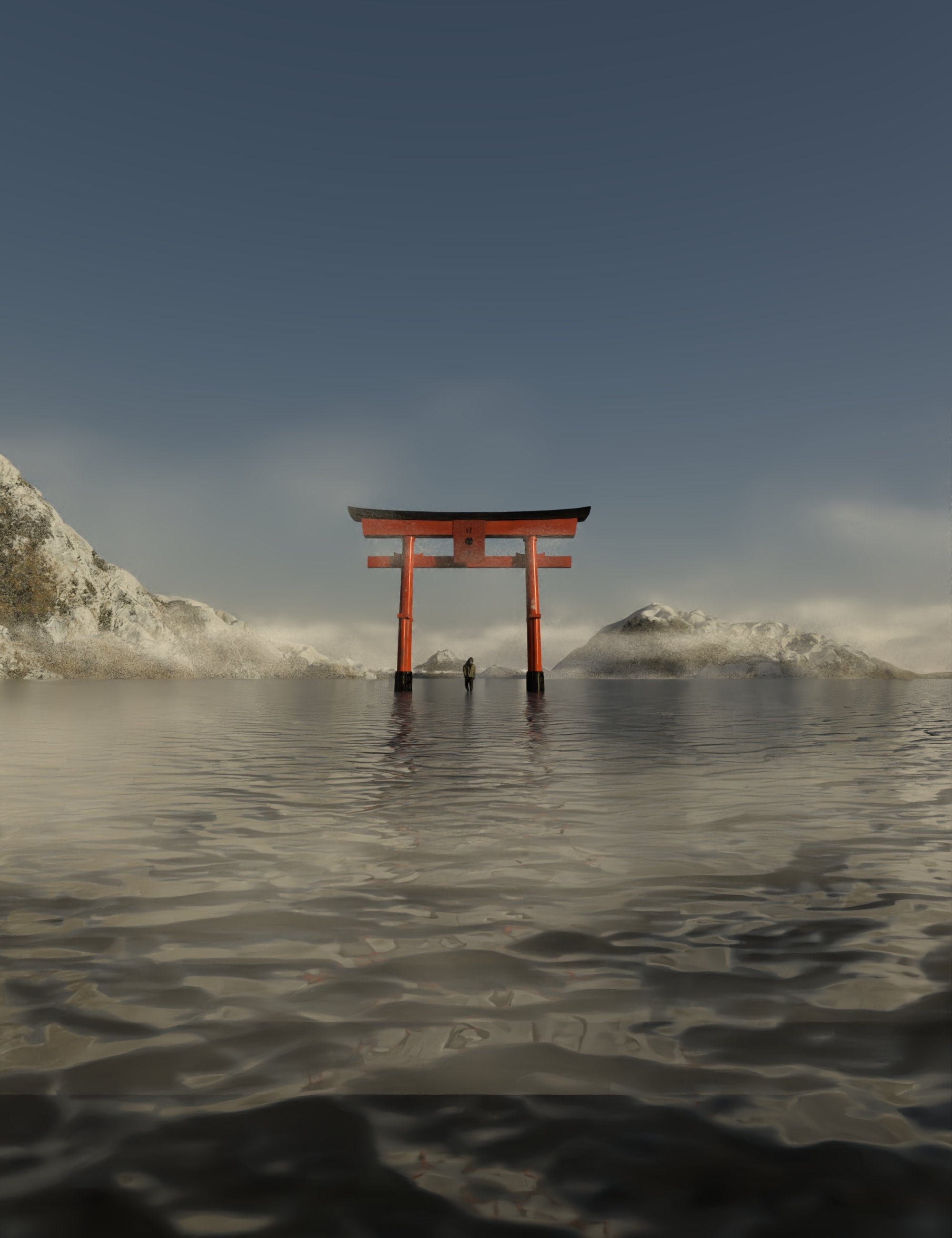 HT Japan Torii Gate Lake by: Hate94Neu, 3D Models by Daz 3D