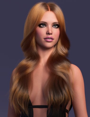 dForce Strand-Based Beauty Style Long Hair for Genesis 9 and Genesis 8 Female
