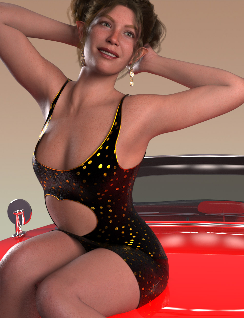 DNA Aurora - a dForce Mini Dress for Genesis 9 by: Donnena, 3D Models by Daz 3D
