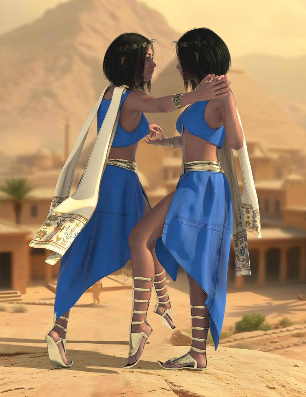 dForce Egyptian Princess Outfit for Genesis 9