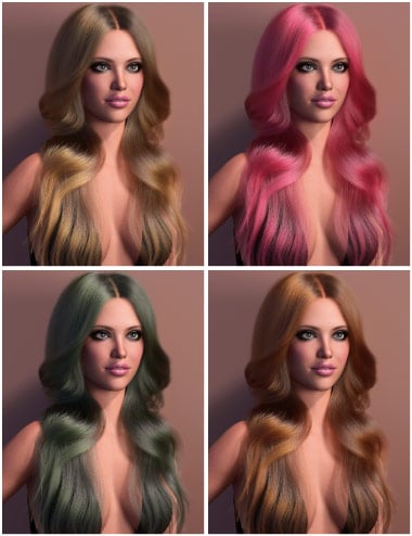 dForce Strand-Based Beauty Style Long Hair Color Expansion