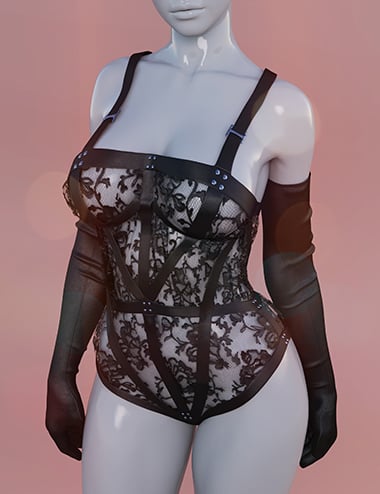 M8 Sensual Leather Bodysuit for Genesis 9
