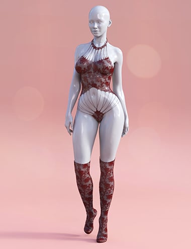 M8 Sensual Straps Bodysuit for Genesis 9