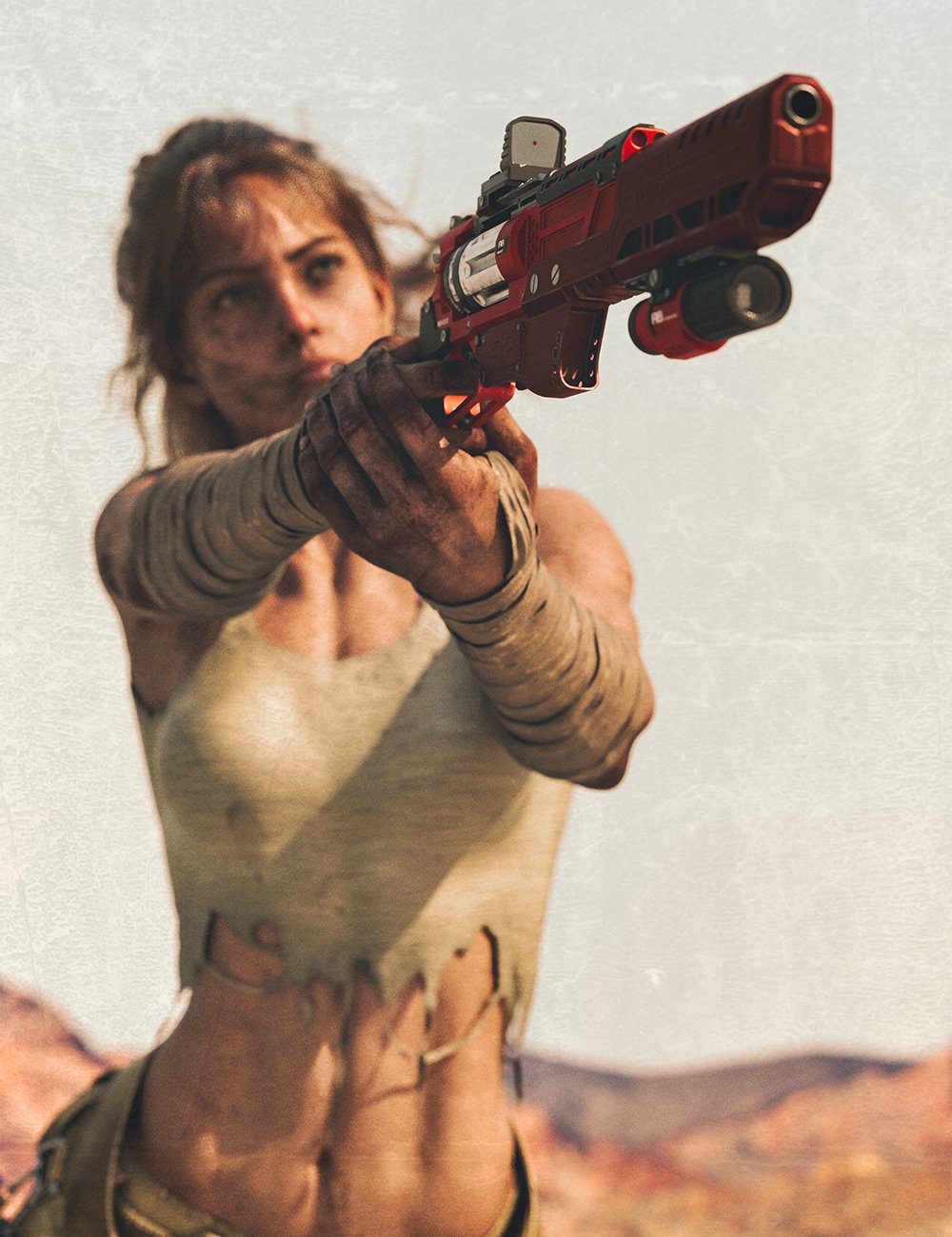 FN Reaper R1 Action Poses for Genesis 9 Feminine by: Feng, 3D Models by Daz 3D