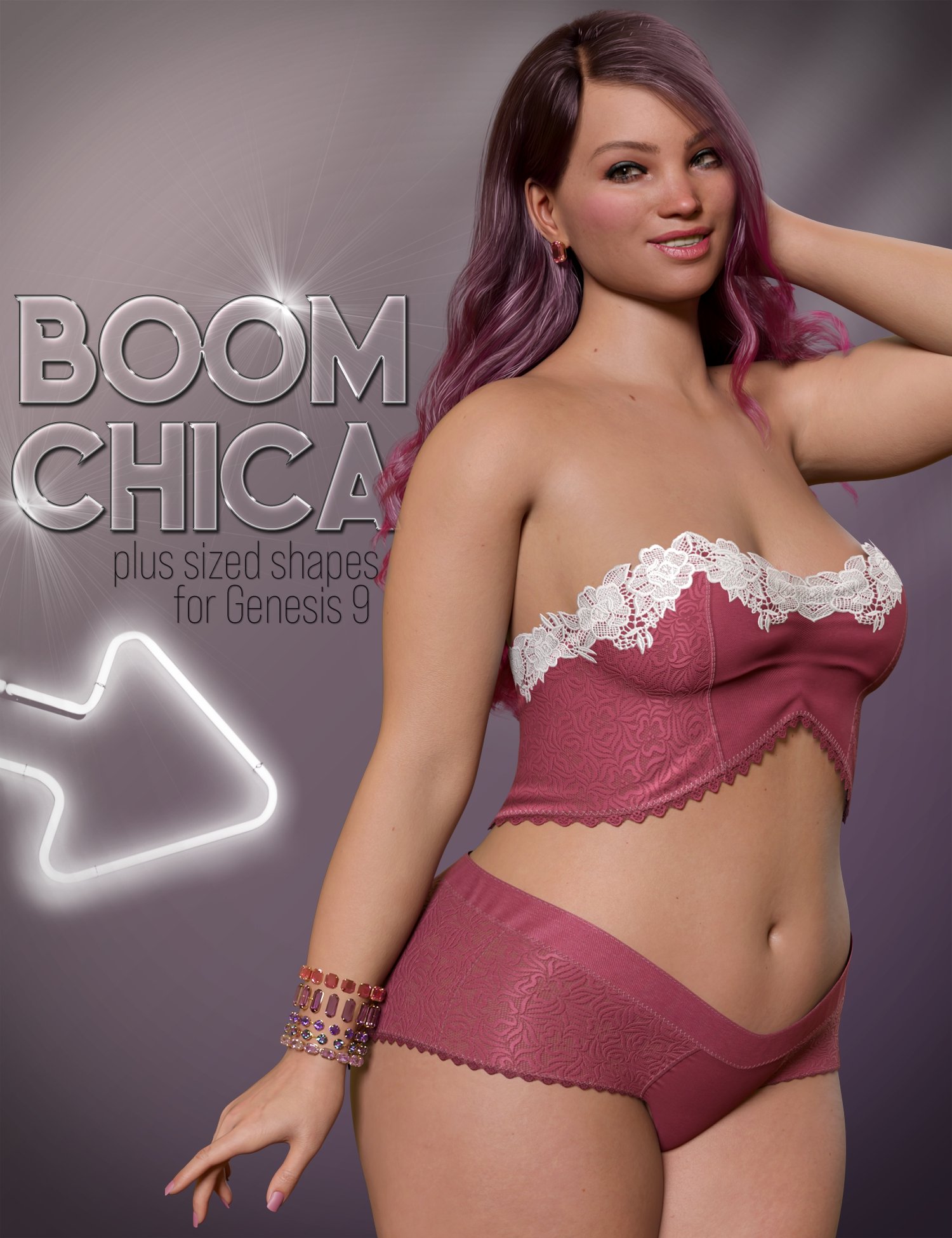 Boom Chica HD for Genesis 9 Feminine by: Lyoness, 3D Models by Daz 3D