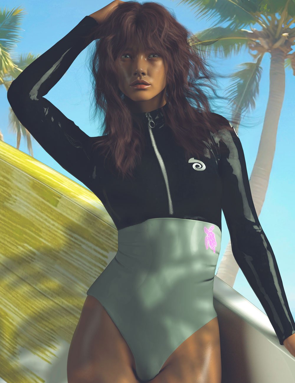 Summer Of Surf Outfit – The Ultimate Collection by: PAMAWO, 3D Models by Daz 3D