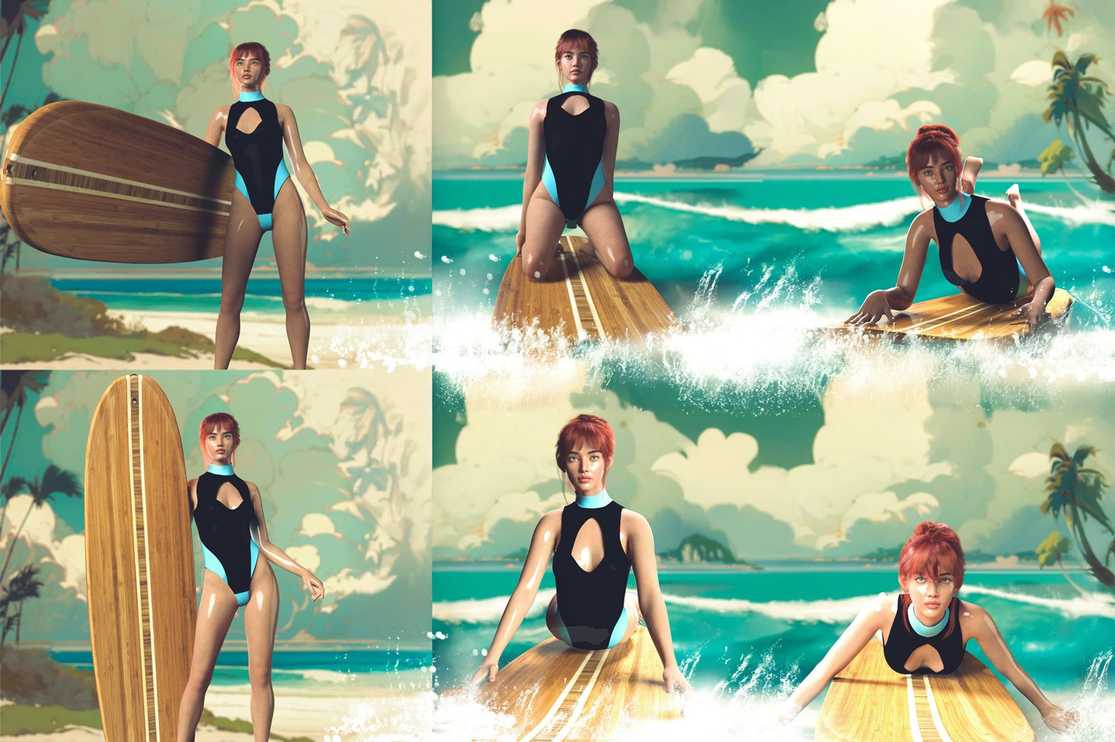 Summer Of Surf – Surfing Poses