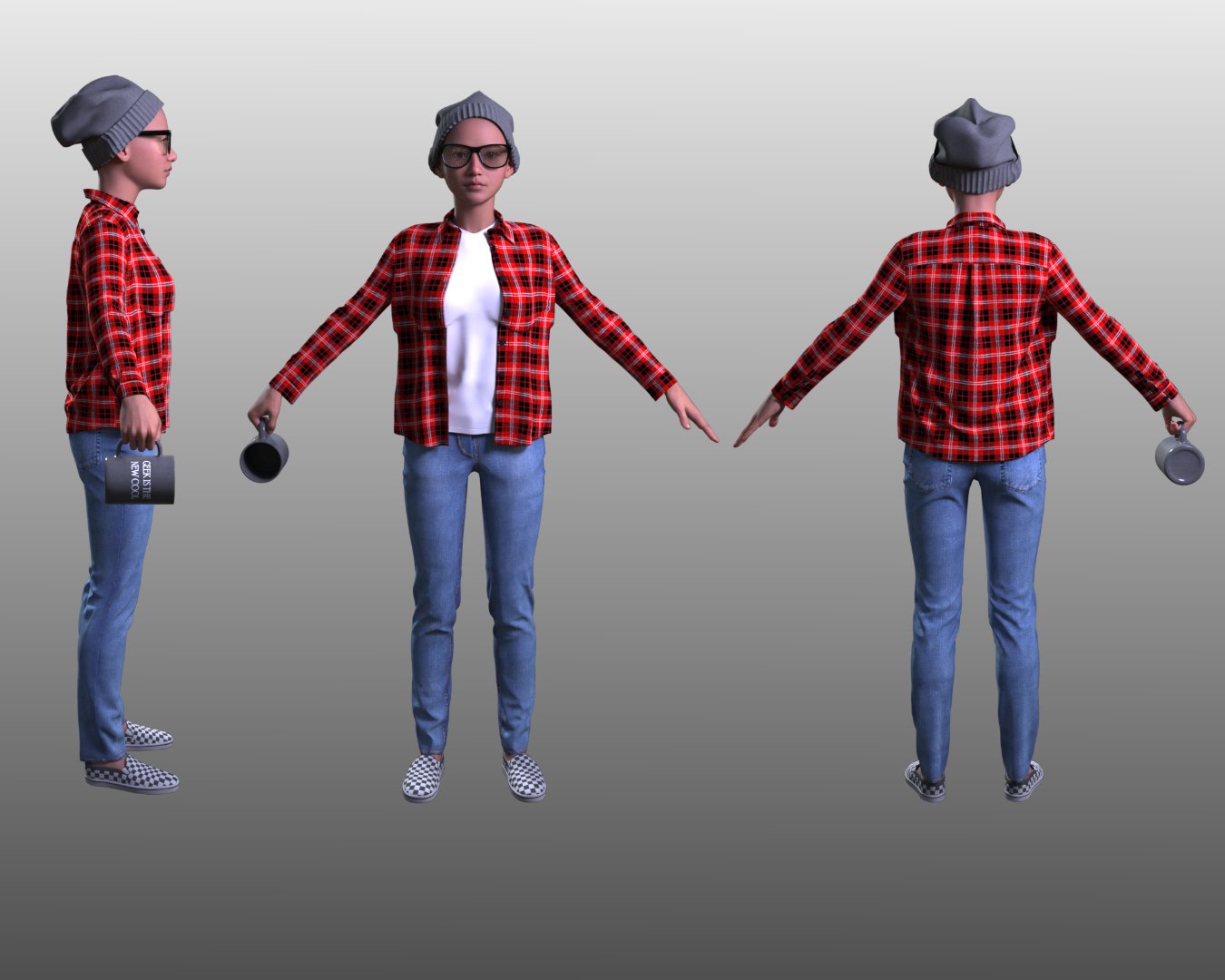 FG Hacker Girl Outfit for Genesis 9