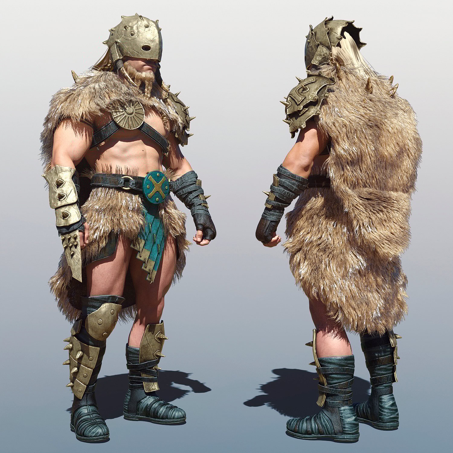 dForce Armor of Savage Fury for Genesis 9 Texture add-On