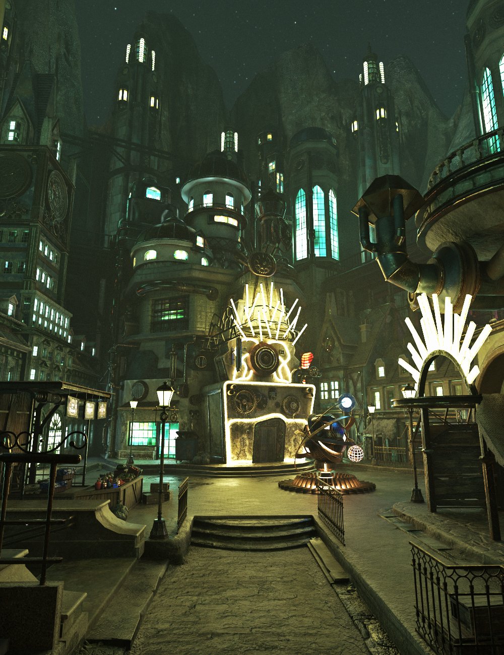 XI Steampunk Slums by: Xivon, 3D Models by Daz 3D