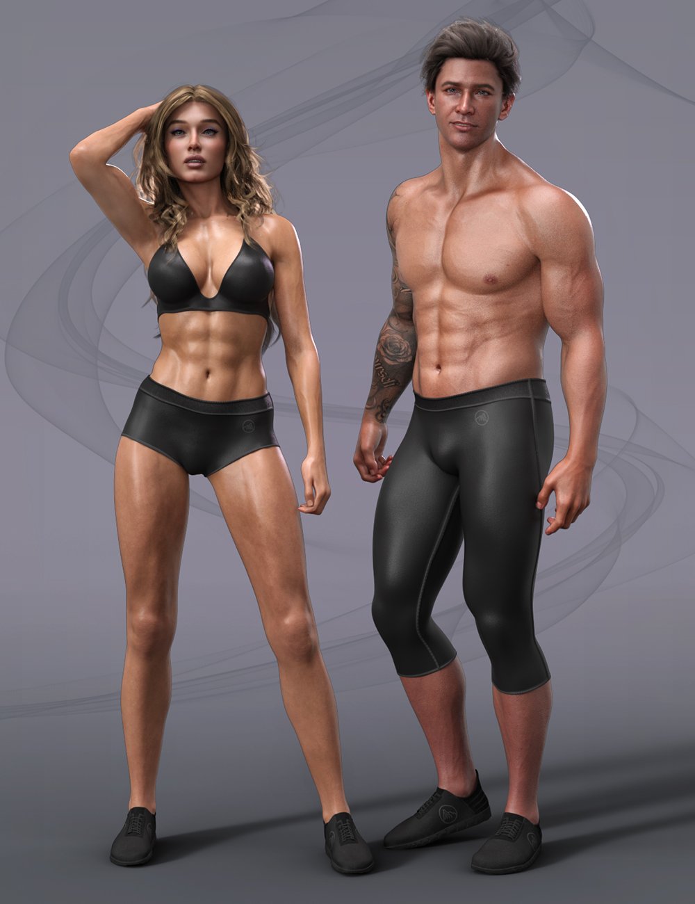 MD Olympus Fitness Outfit for Genesis 9