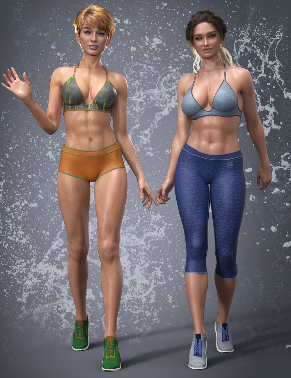 MD Olympus Fitness Outfit Textures by: MikeD, 3D Models by Daz 3D