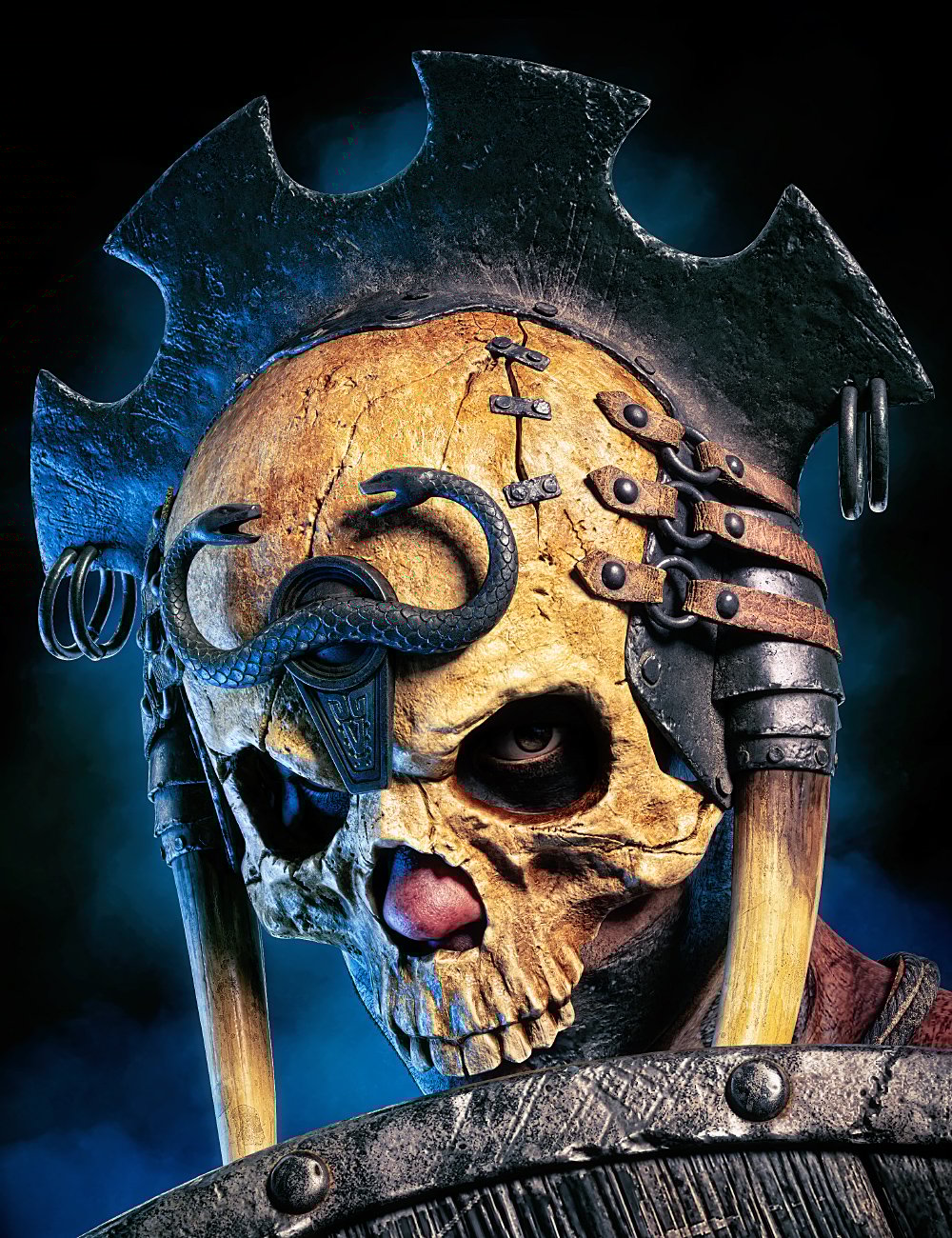 STF Brutal Gear - Serpentbane Deathmask by: StrangefateRoguey, 3D Models by Daz 3D