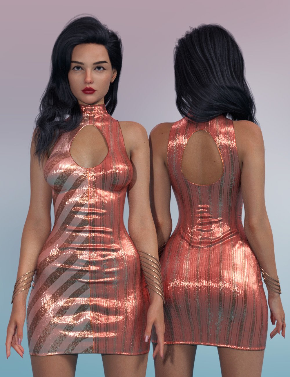 Runnaway Textures for dForce Deception Dress Genesis 9