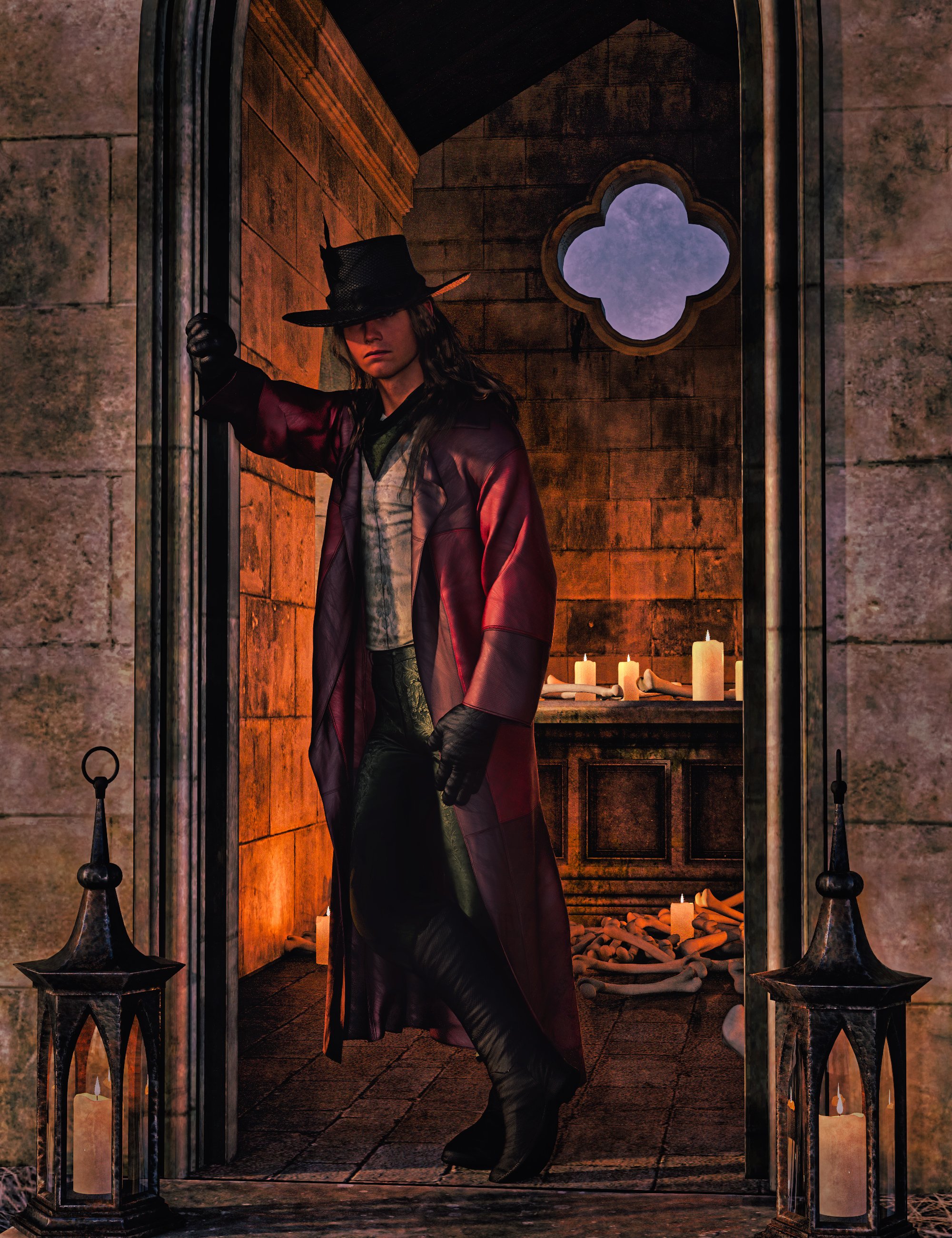 dForce Marquis Outfit for Genesis 9 by: Lyone, 3D Models by Daz 3D