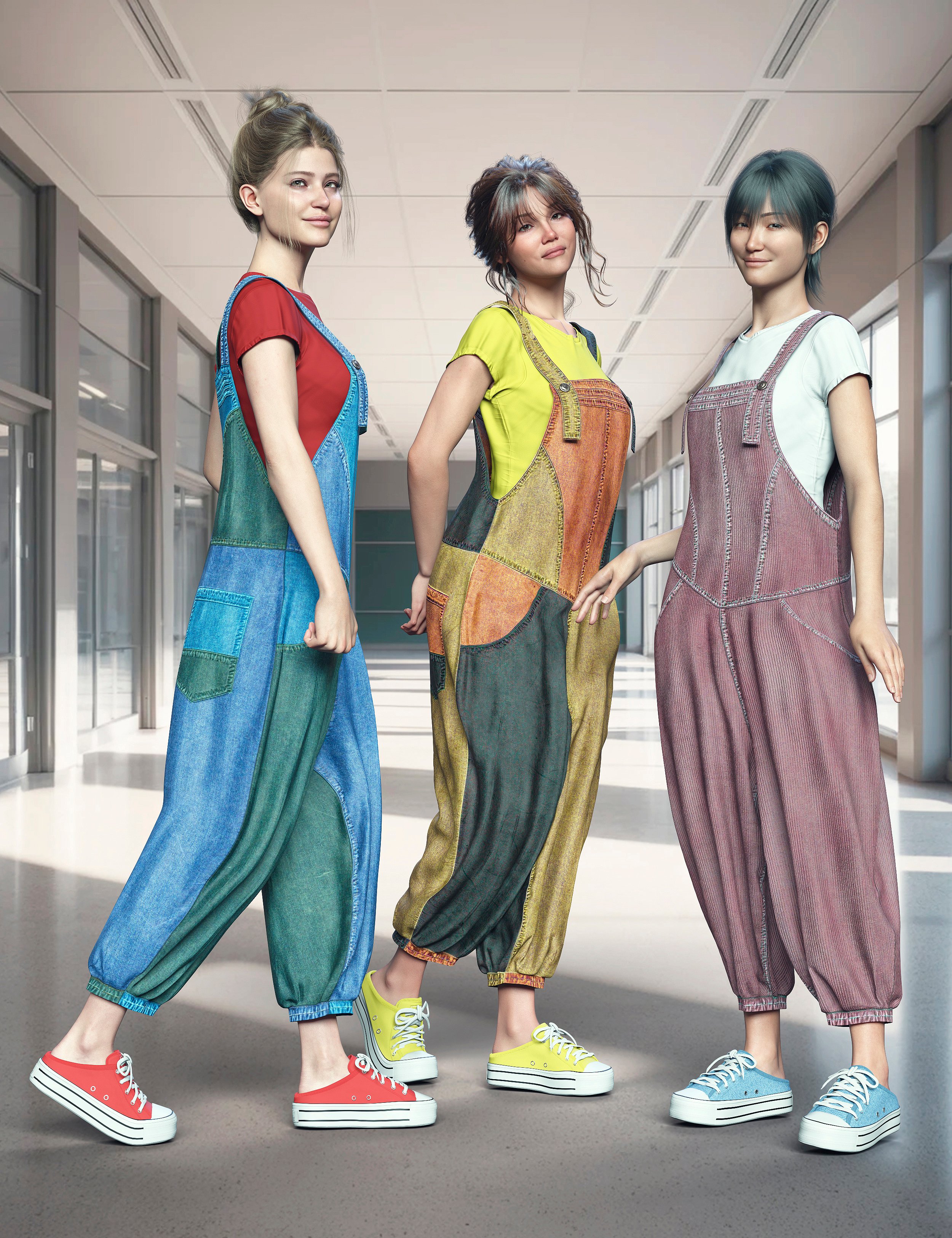 dForce Urban Overalls Outfit for Genesis 9 Texture Add-On dForce Urban Overalls Outfit for Genesis 9 Texture Add-On