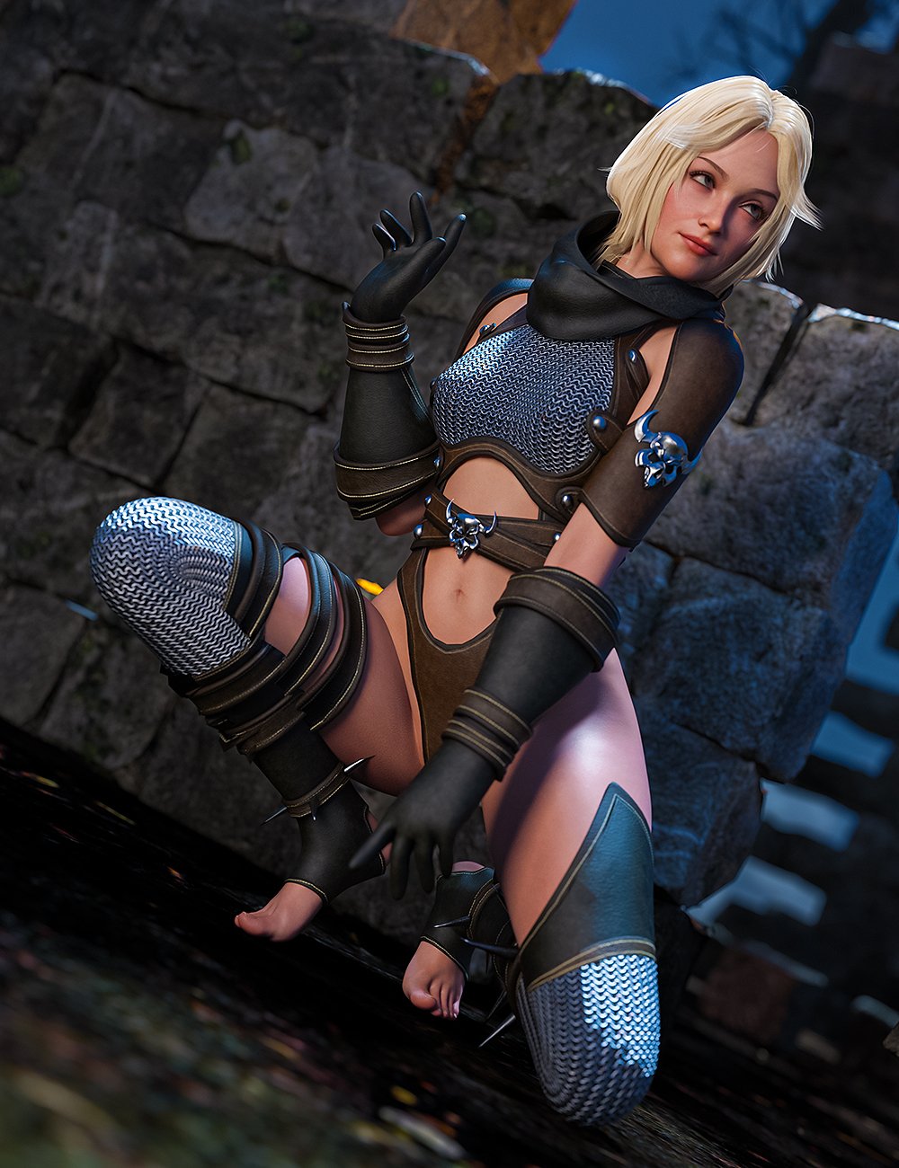 Thornmail Warplate Hero Bundle for Genesis 9 and 8, 8.1 Females by: Val3dartbiuzpharb, 3D Models by Daz 3D