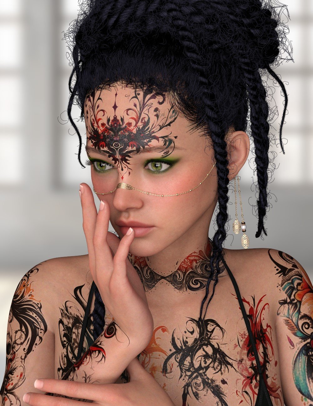 L3D Feminine Stand Poses for Genesis 9 by: LUNA3D, 3D Models by Daz 3D