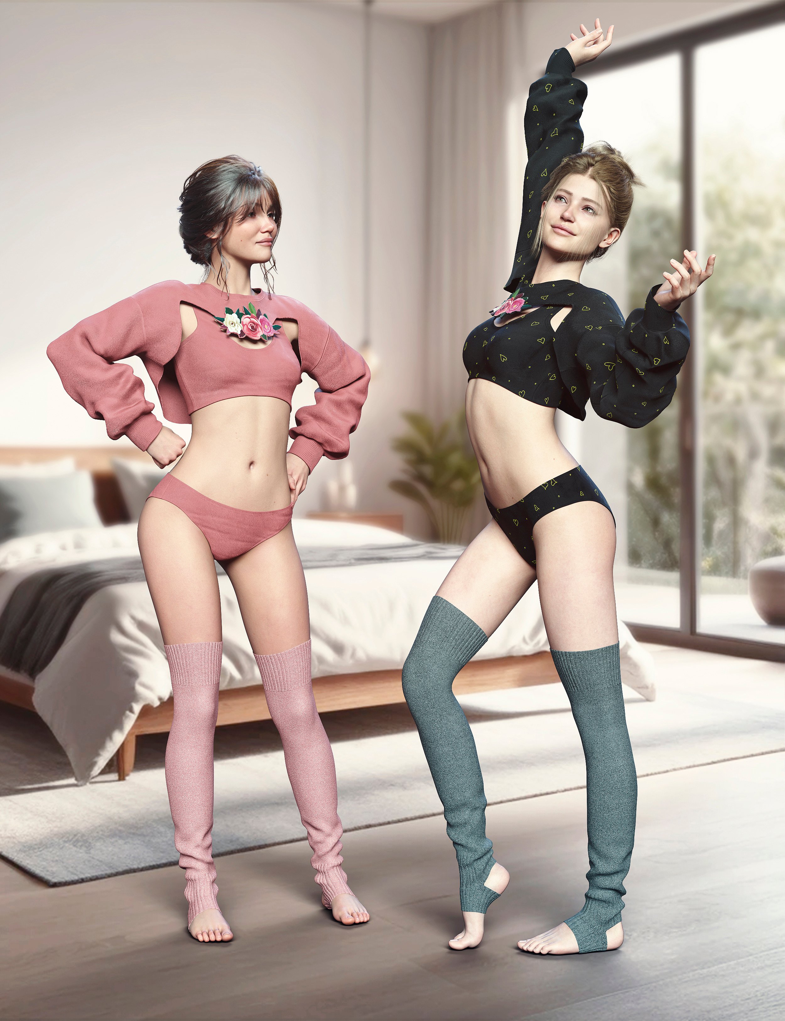 dForce Cute and Cozy Outfit for Genesis 9 Texture Add-On dForce Cute and Cozy Outfit for Genesis 9 Texture Add-On
