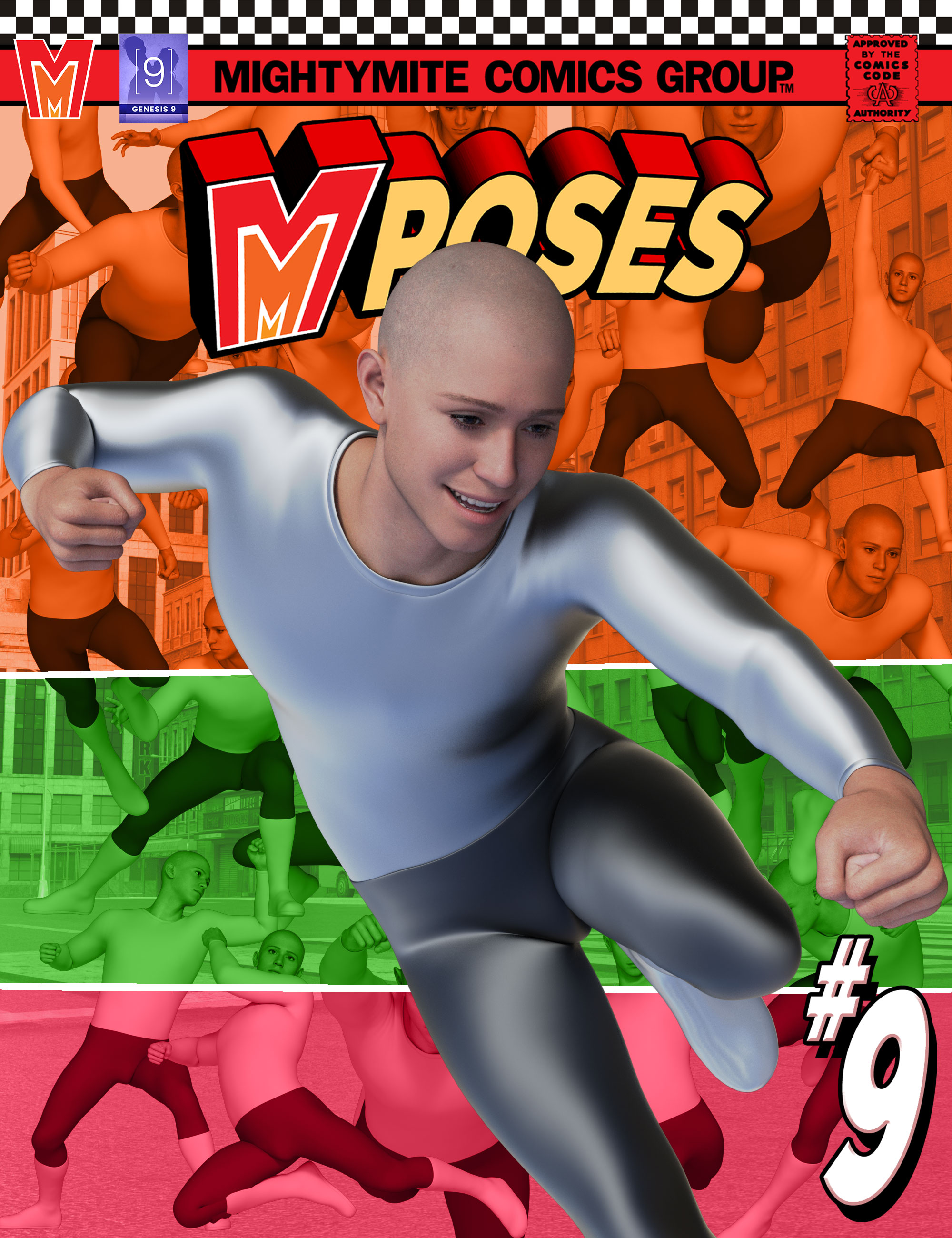 MightyMite Poses 009 Genesis 9 by: MightyMite, 3D Models by Daz 3D
