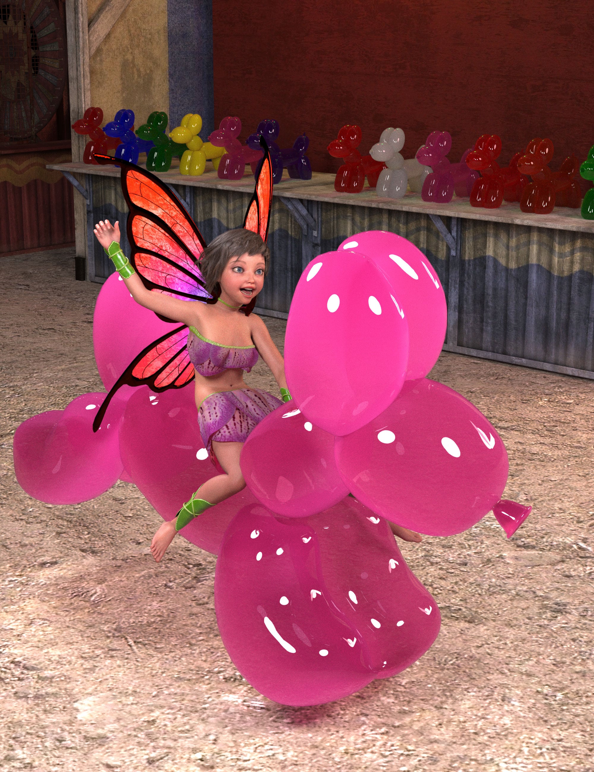 Balloon Dog Figure by: Lyrra Madril, 3D Models by Daz 3D