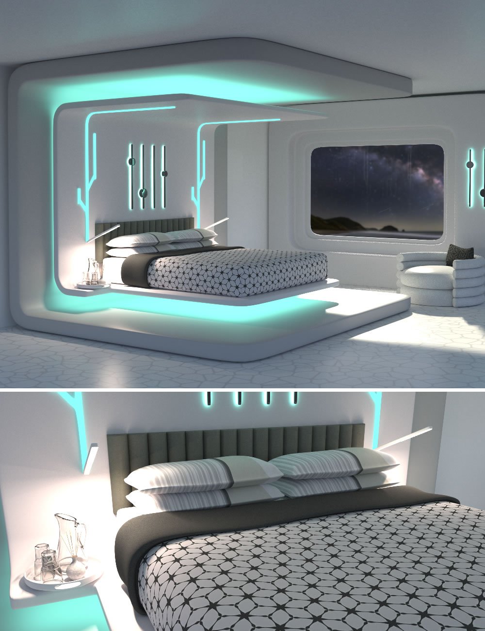 Bed Pod Future by: SilvaAnt3d, 3D Models by Daz 3D